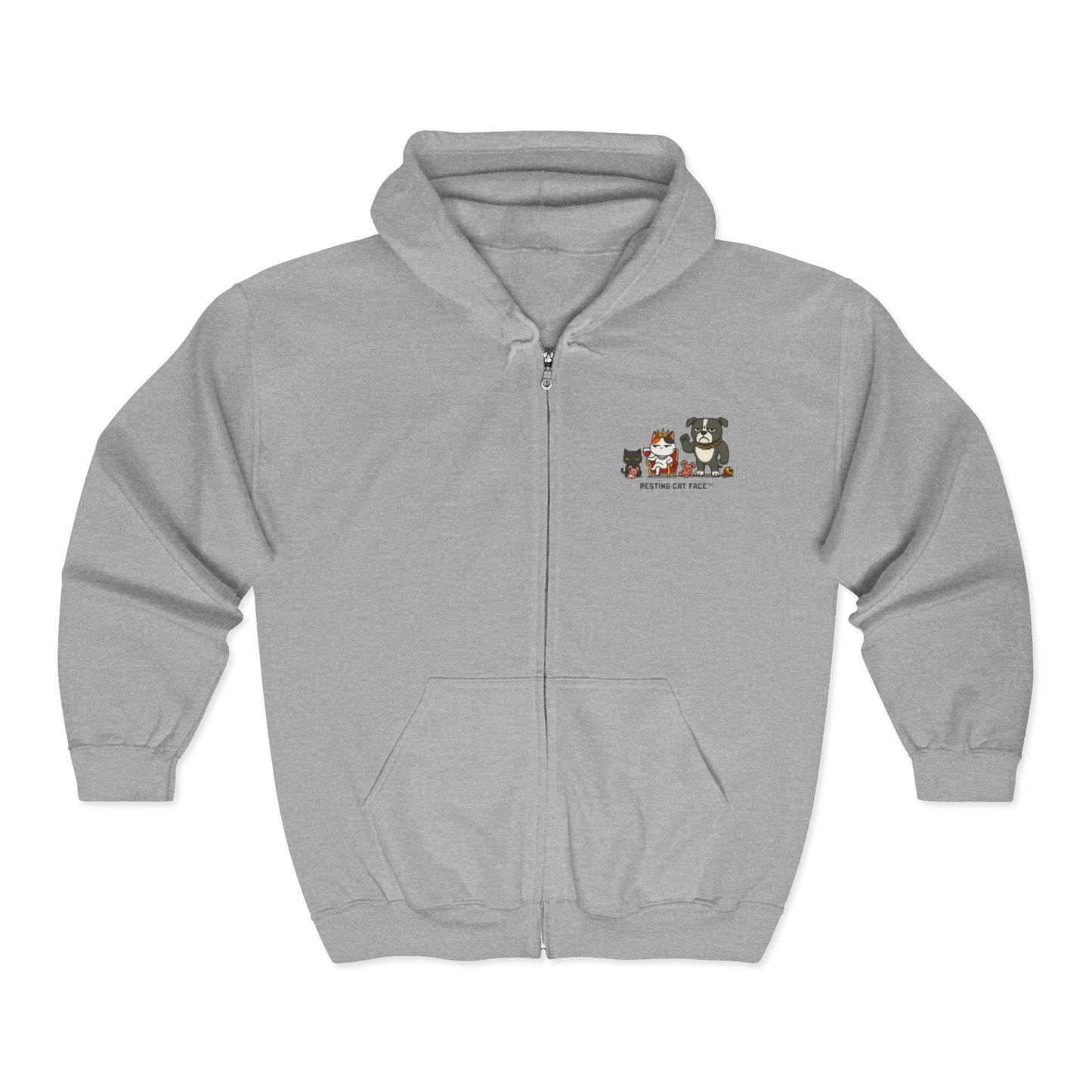 "Silence Is My Love Language" Zip Hoodie (Ash & Attitude Edition) | Resting Cat Face™