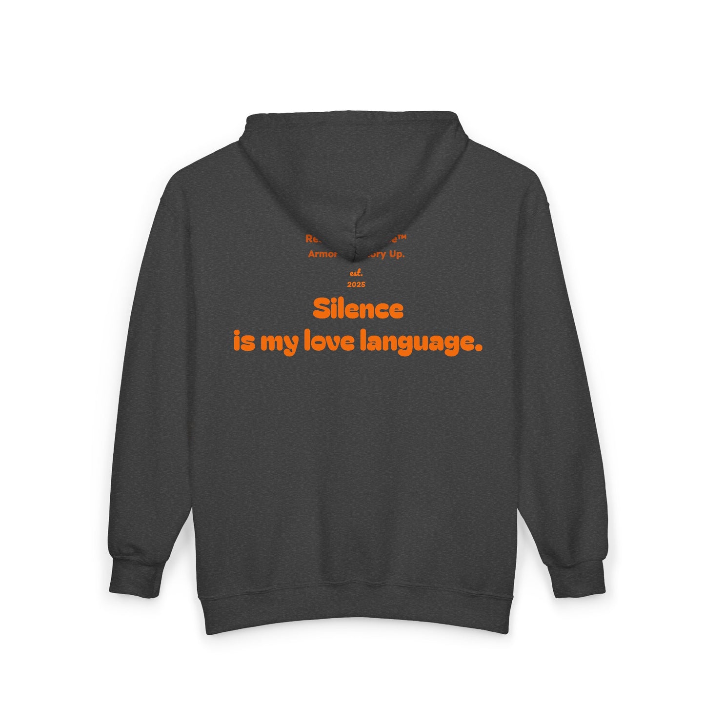 "Silence Is My Love Language" Zip Hoodie - Resting Cat Face™ Limited Edition