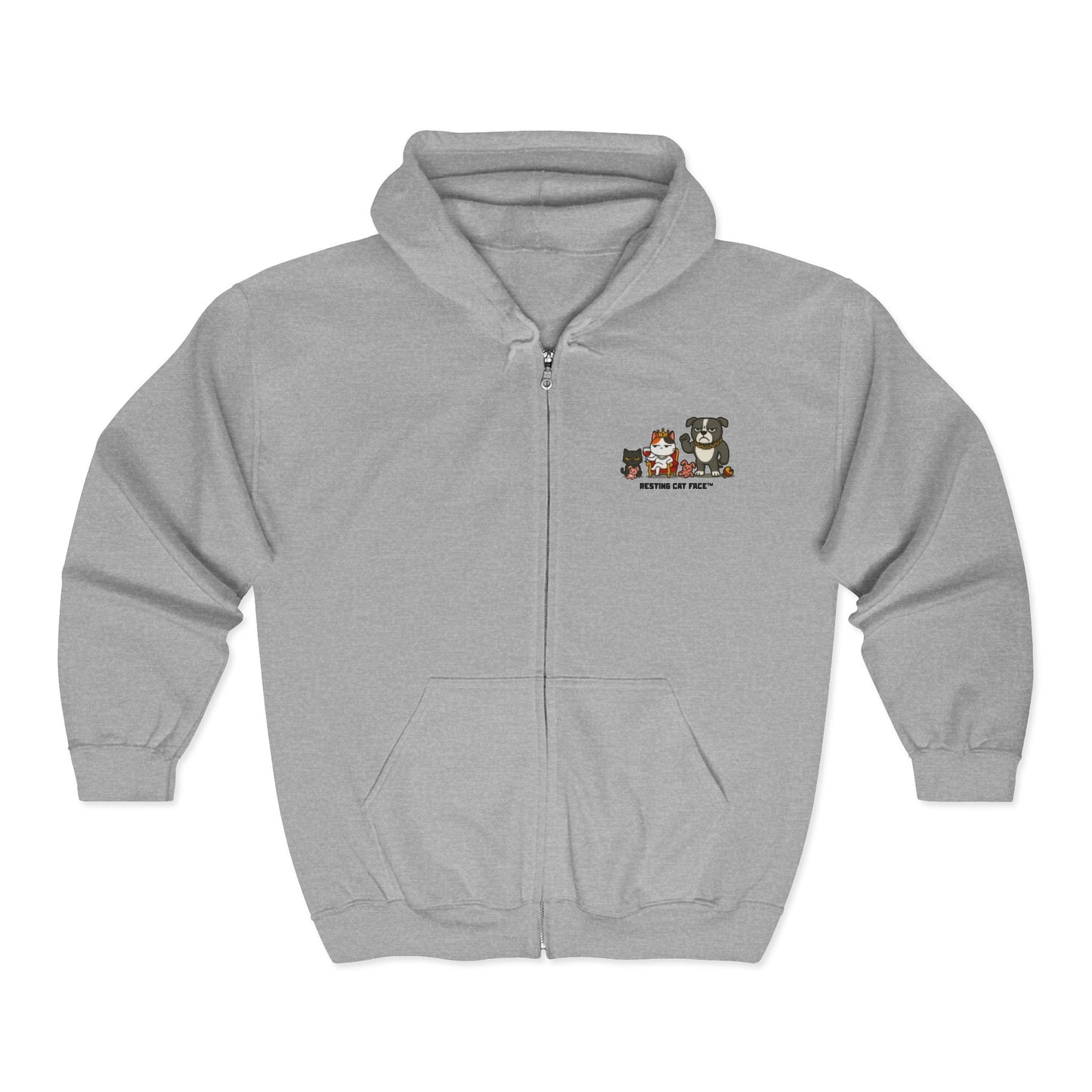 "Silence Is My Love Language" Zip Hoodie (Ash & Attitude Edition) | Resting Cat Face™