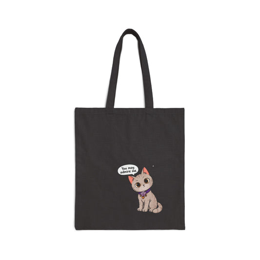Sophia "You May Admire Me” Canvas Tote | Resting Cat Face™