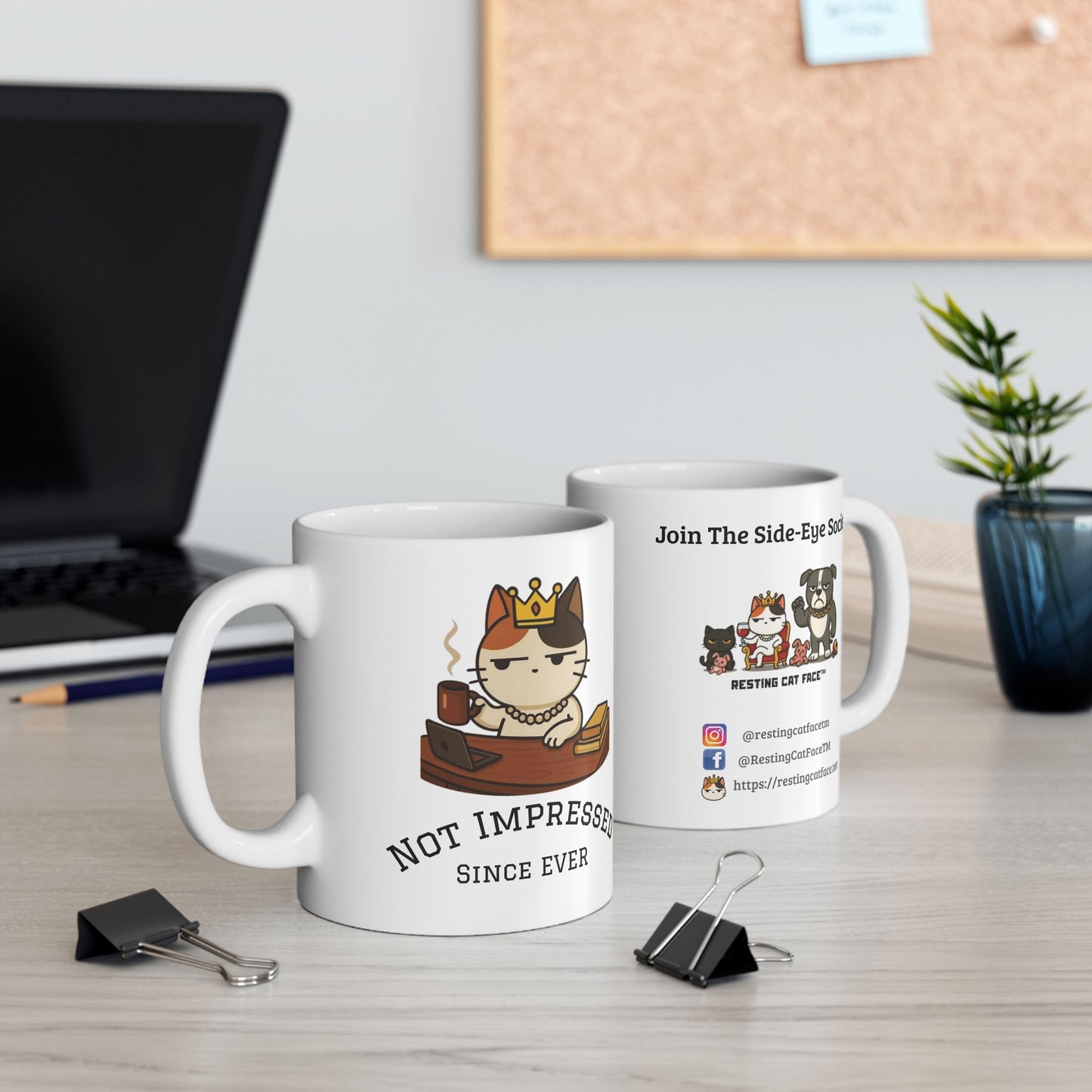 Not Impressed™ - Queen Cat Mug