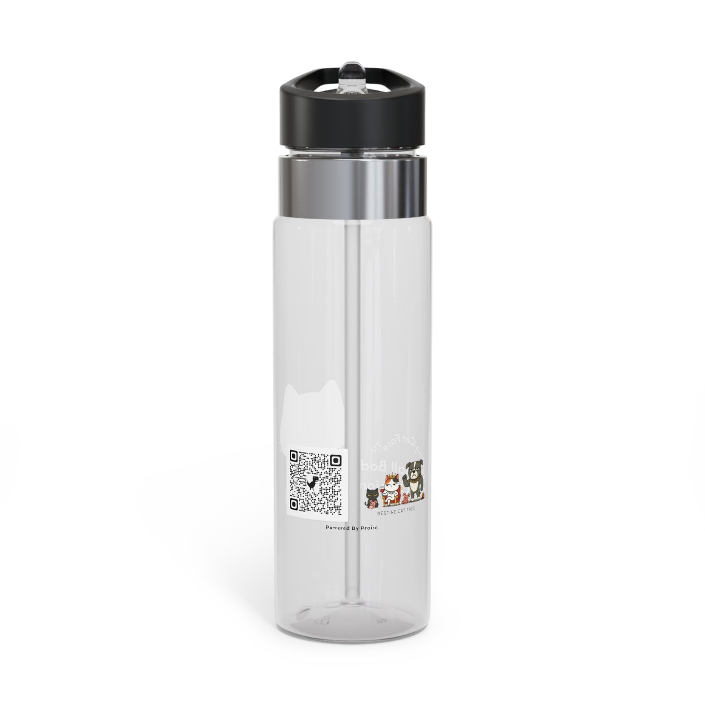 20oz Tritan Sport Bottle — "Small Body, Big Opinions" Resting Cat Face™ Edition