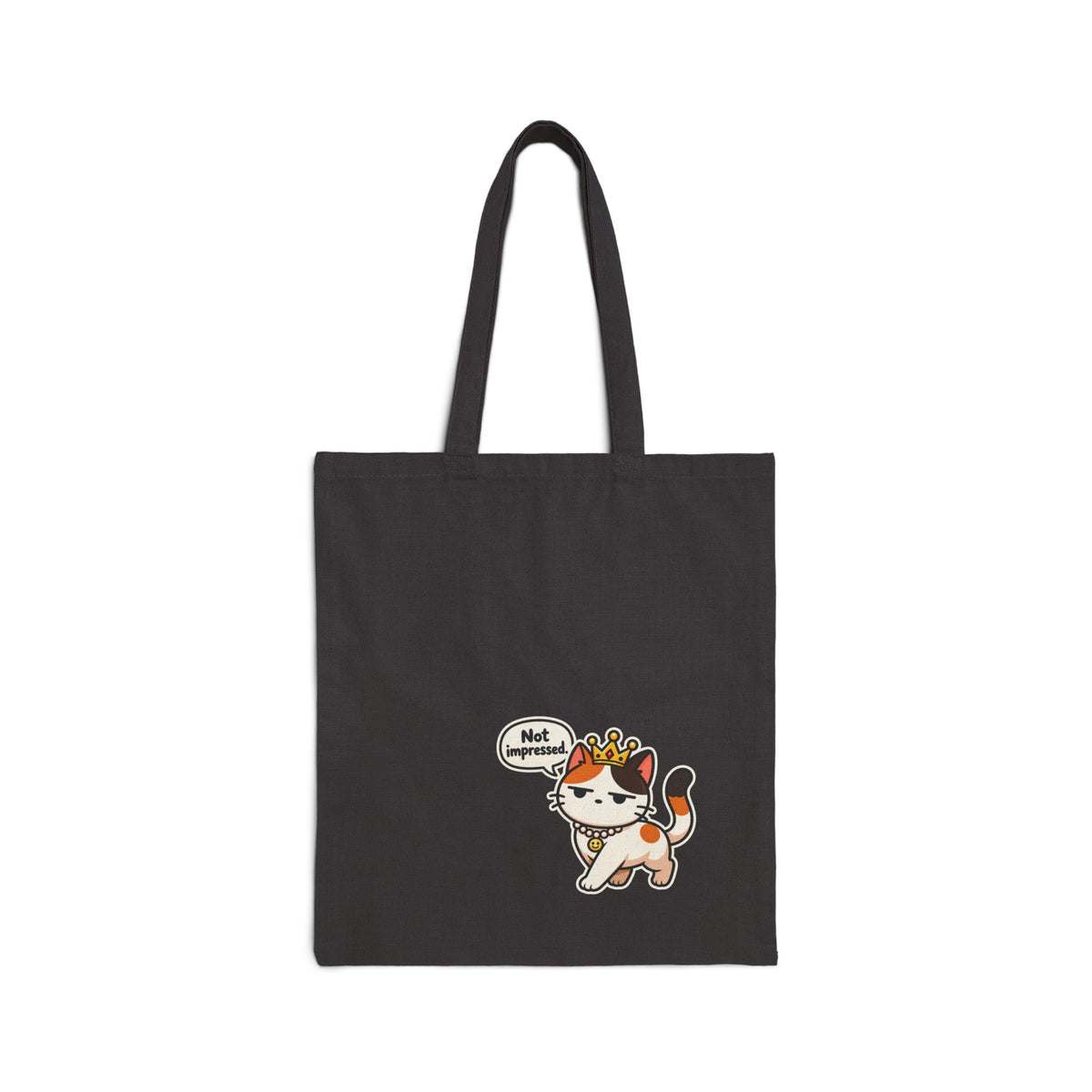 Queen Cat “Not Impressed” Canvas Tote | Resting Cat Face™