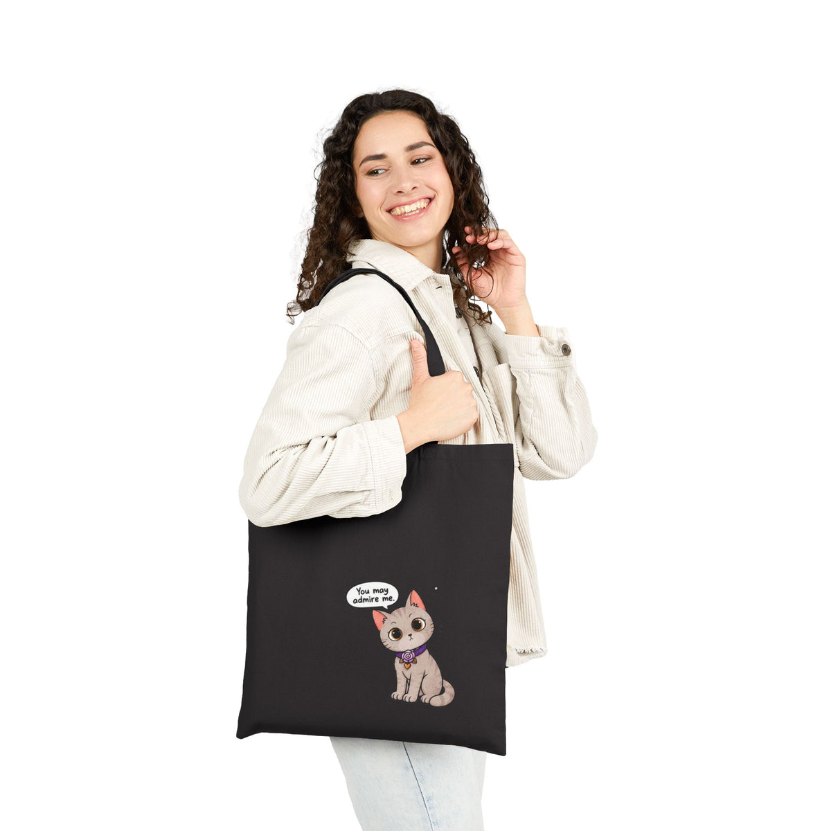 Sophia "You May Admire Me” Canvas Tote | Resting Cat Face™
