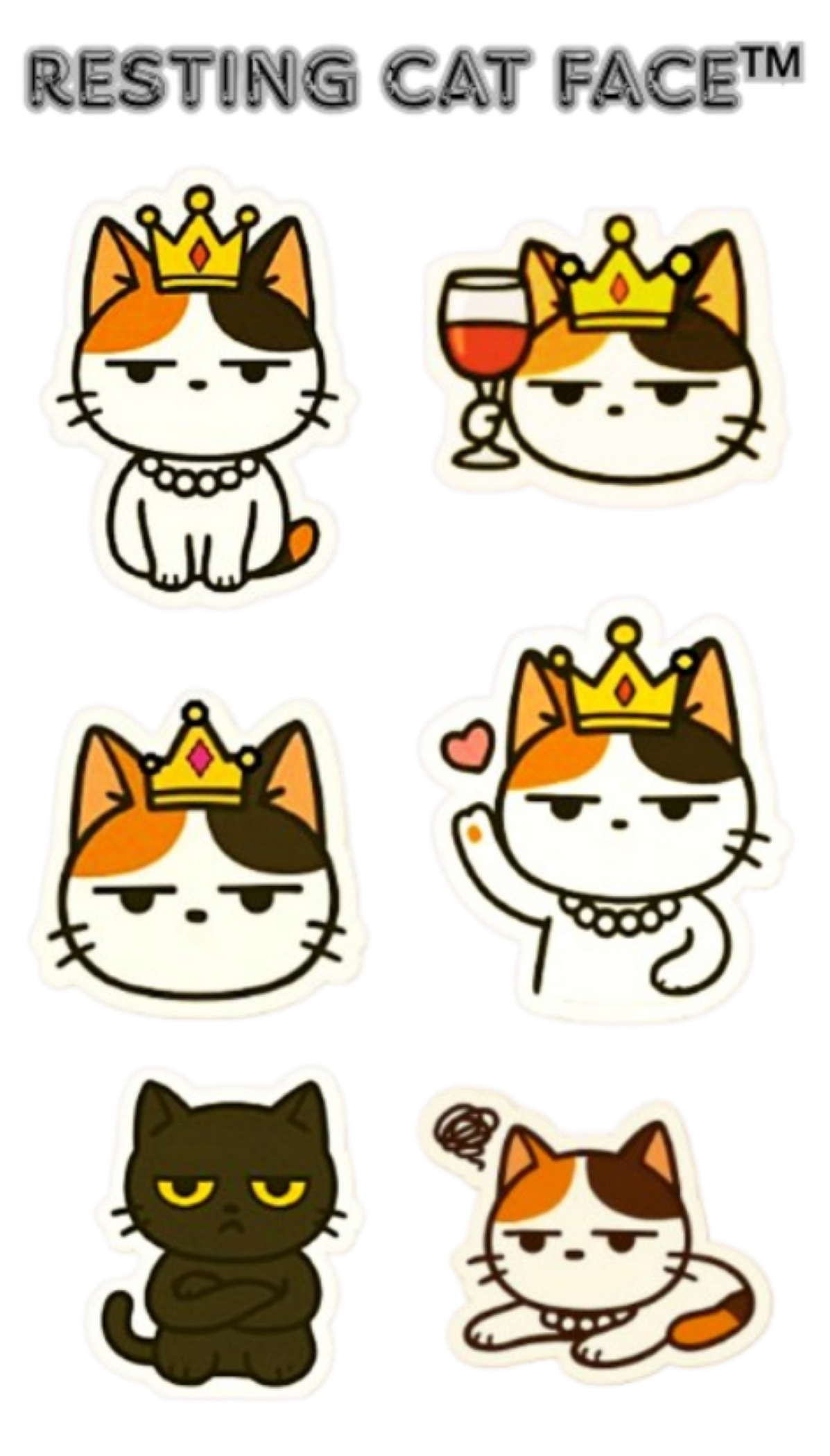 Royal Sass Stickers™ - Queen Cat Edition