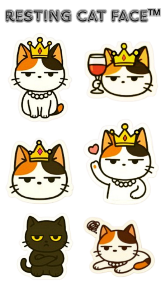 Royal Sass Stickers™ - Queen Cat Edition