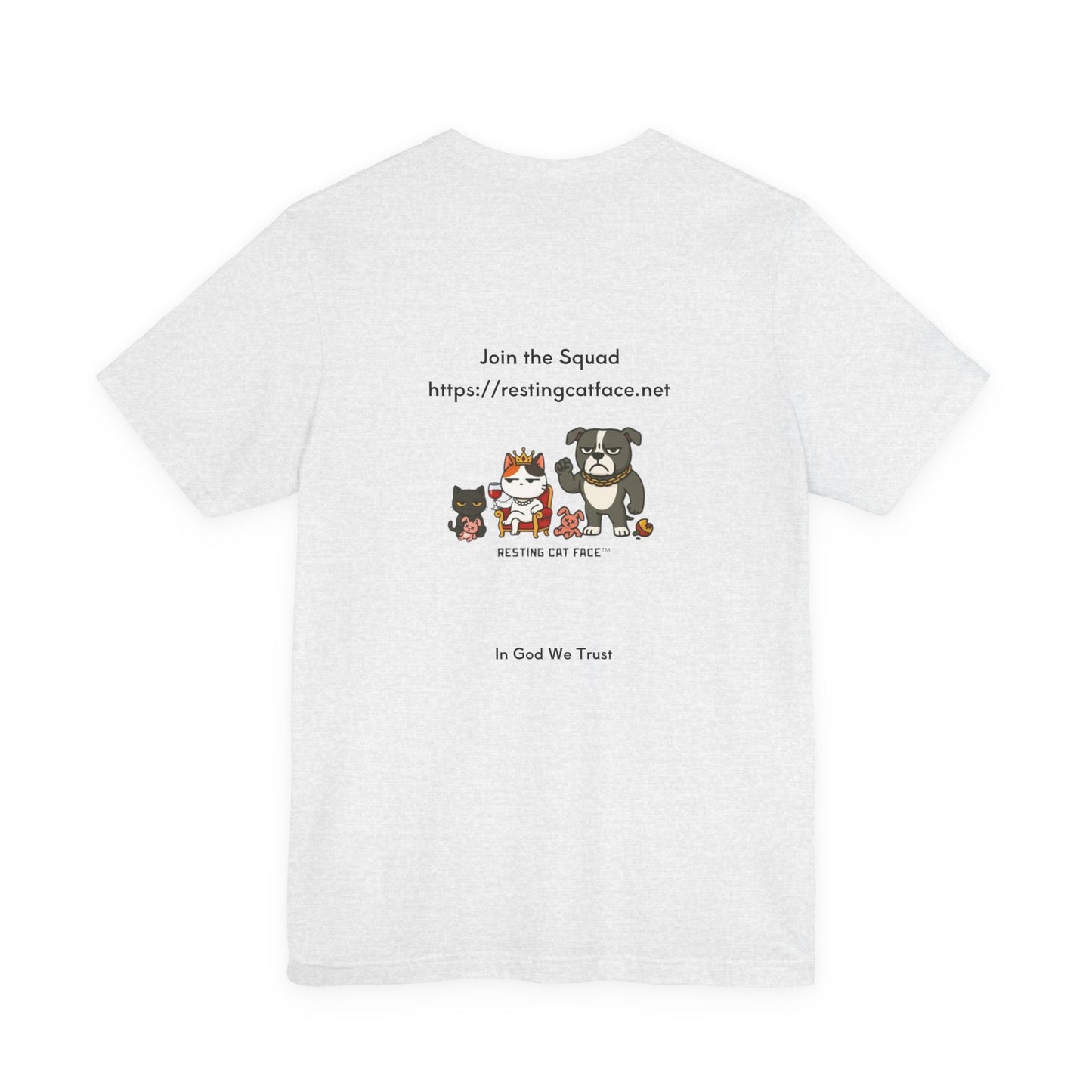 Roach on Wall - Chaos for All | Cat T‑Shirt — Saint Snarky & Major Ruff