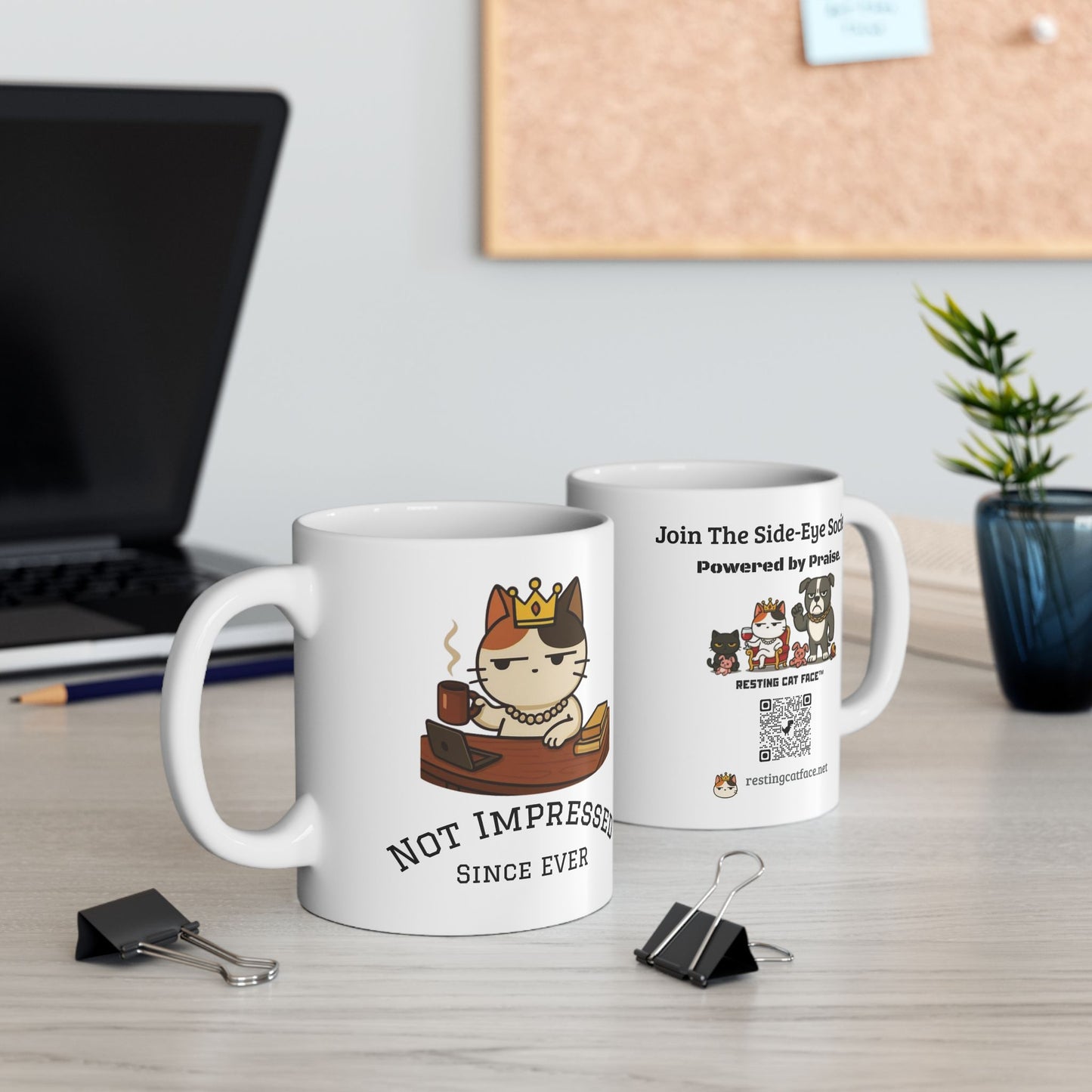Not Impressed™ - Queen Cat Mug