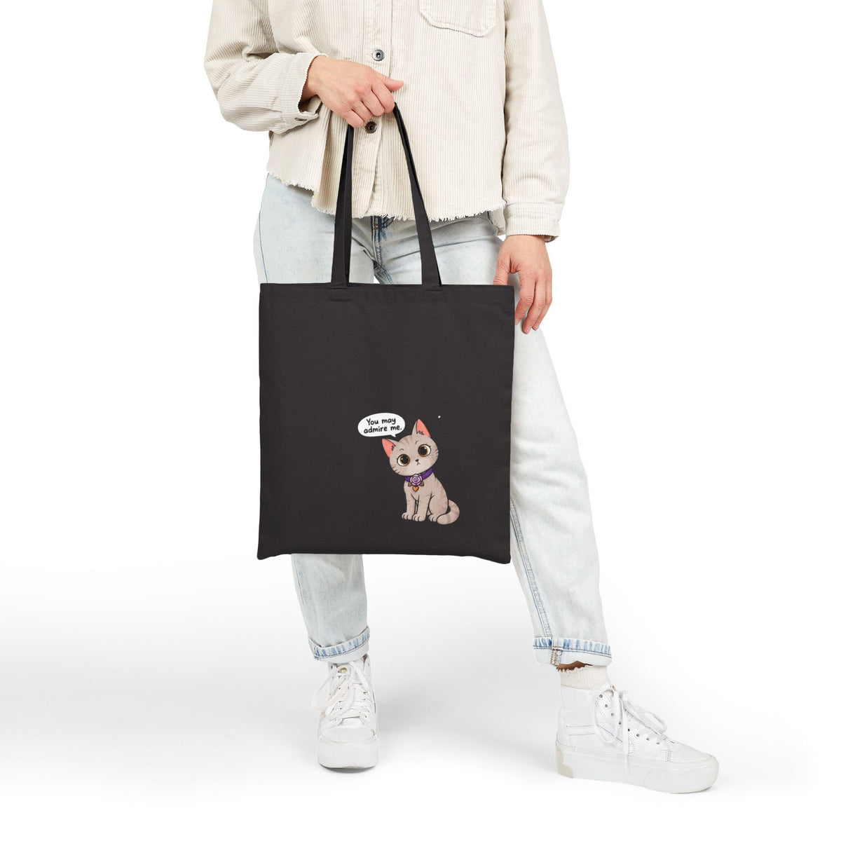 Sophia "You May Admire Me” Canvas Tote | Resting Cat Face™