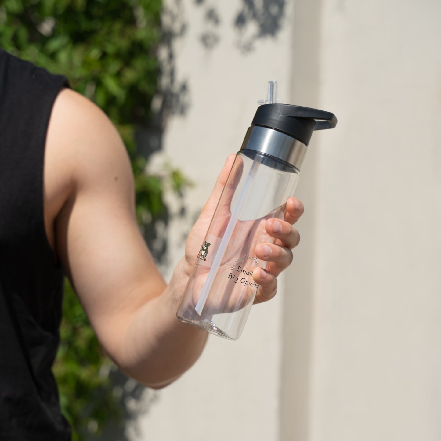 20oz Tritan Sport Bottle — "Small Body, Big Opinions" Resting Cat Face™ Edition