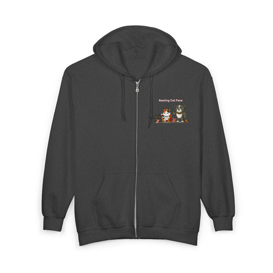 "Silence Is My Love Language" Zip Hoodie - Resting Cat Face™ Limited Edition