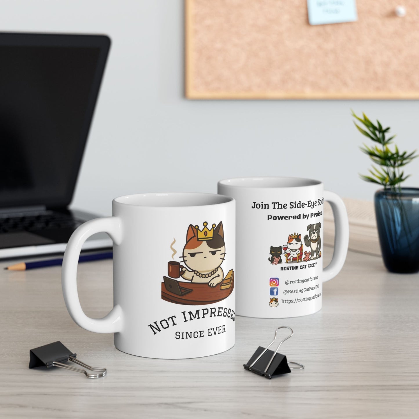 Not Impressed™ - Queen Cat Mug